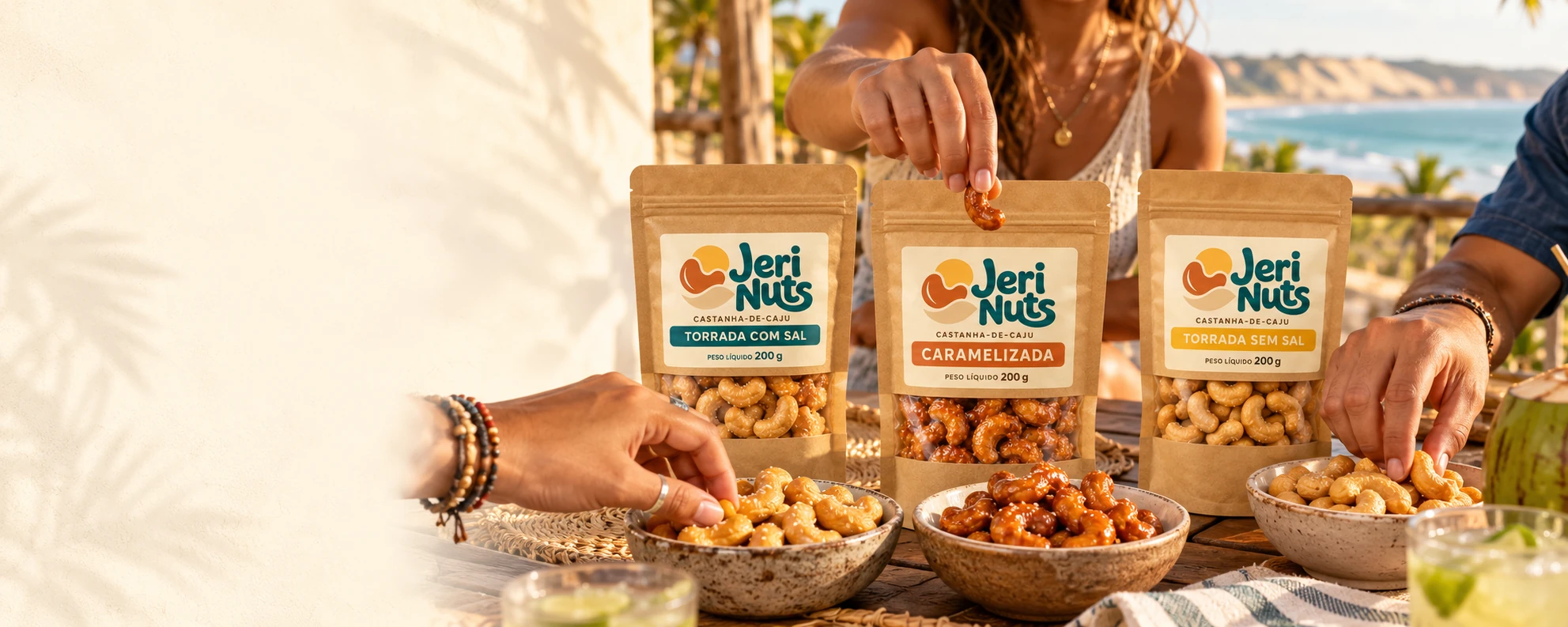 Castanhas Jeri Nuts para compartilhar